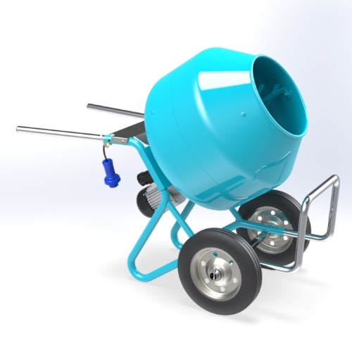 Model Wheelbarrow Cement Mixer 65 lt - C 140 CARR of available Hobby Concrete Mixers by OMAER